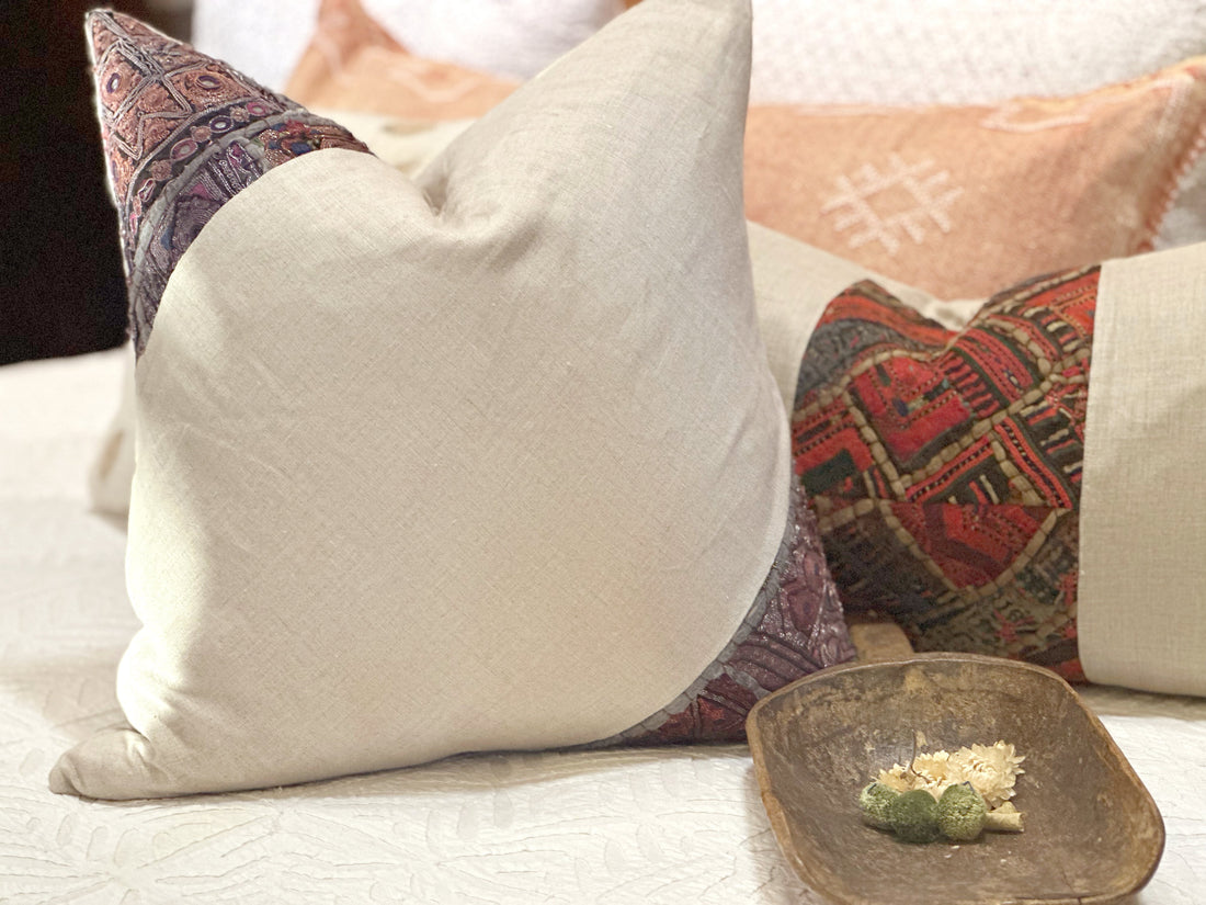 Arcej Antique Tapestry Linen Pillow