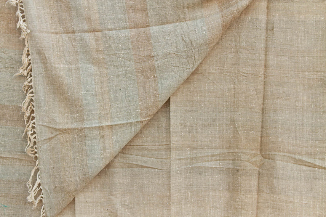 Organic Peace Silk Throw, River Bed Stripes