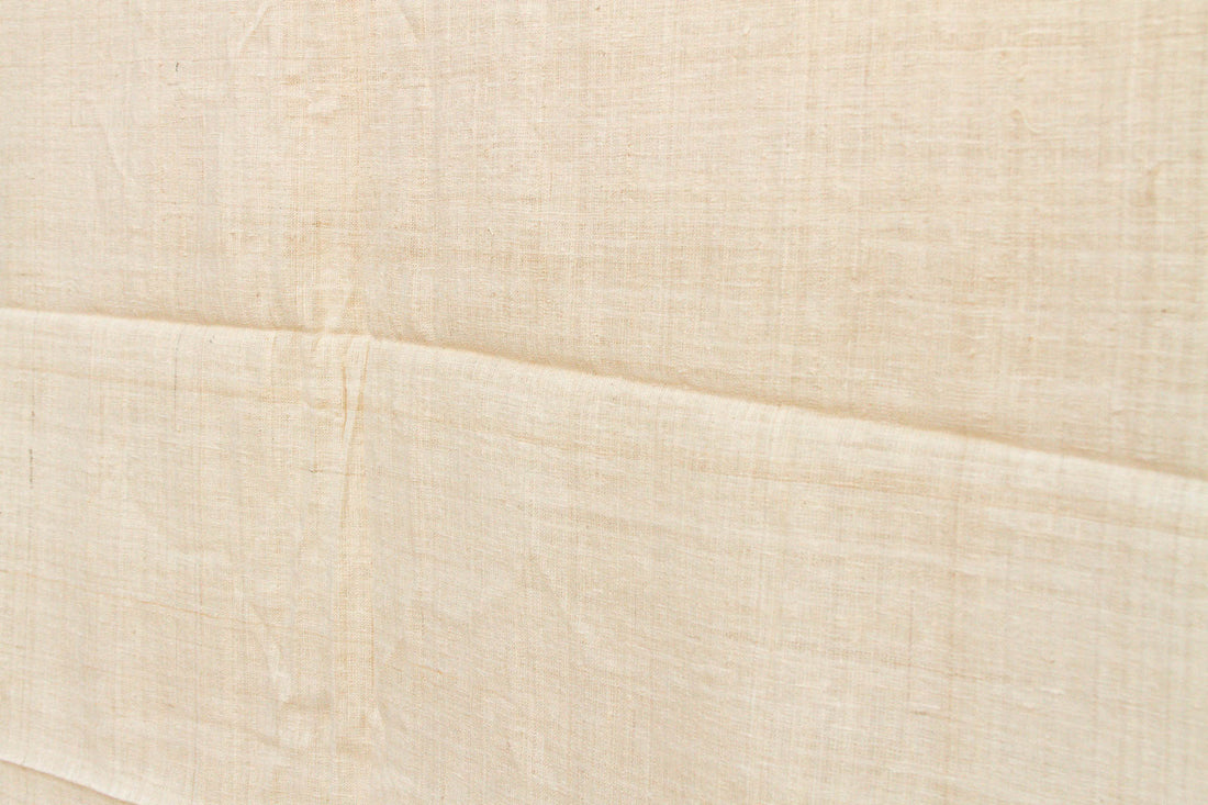 Organic Peace Silk Throw, Natural Grid