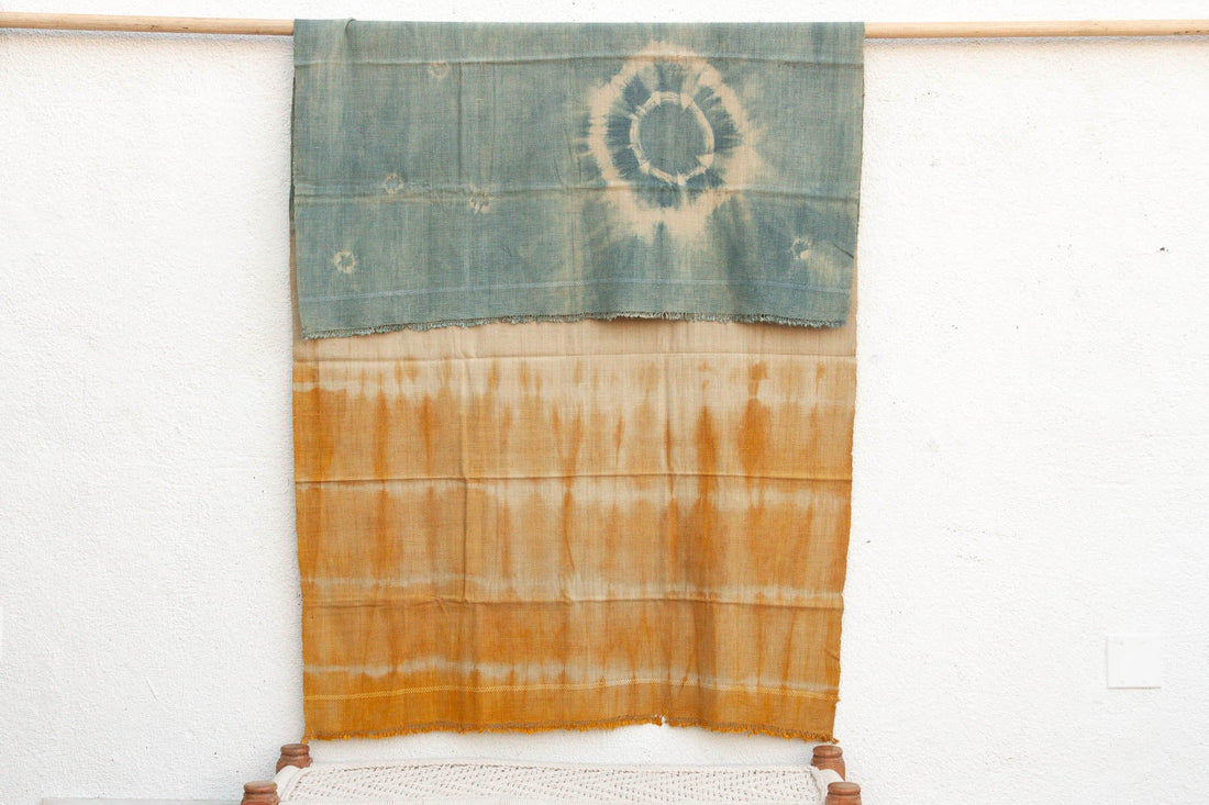 Organic Peace Silk Throw, Indigo Horizon