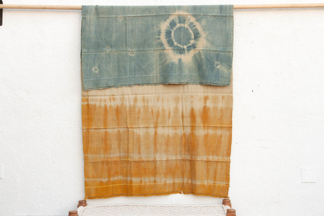 Organic Peace Silk Throw, Indigo Horizon