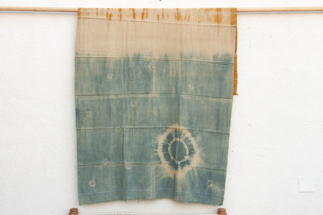 Organic Peace Silk Throw, Indigo Horizon