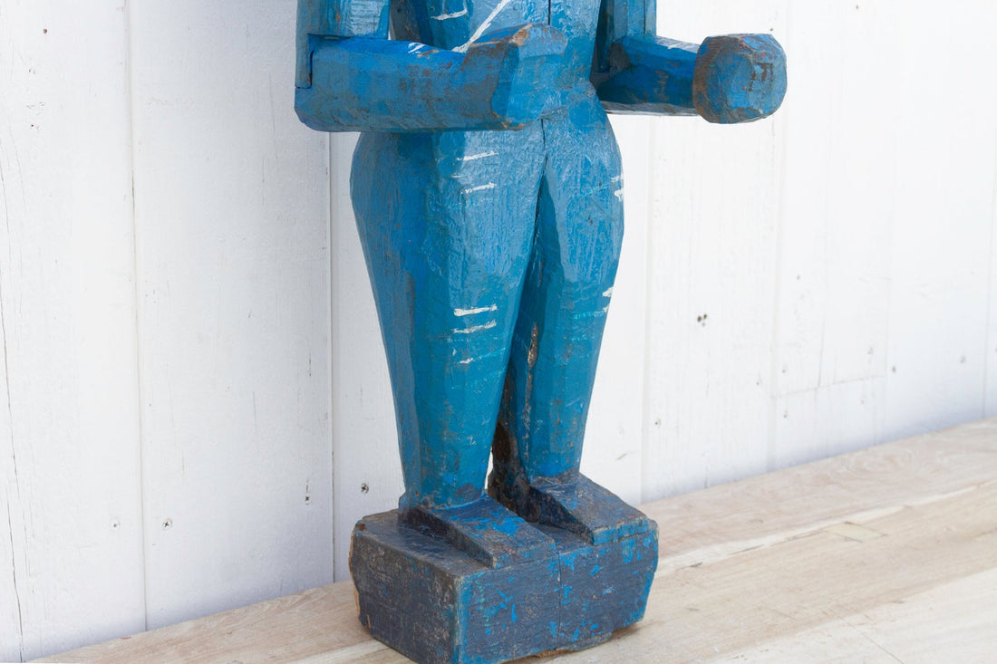 Antique Blue Ceremonial Shiva Statue (Trade)