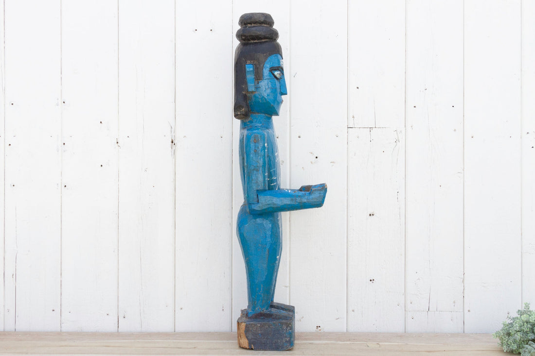 Antique Blue Ceremonial Shiva Statue (Trade)