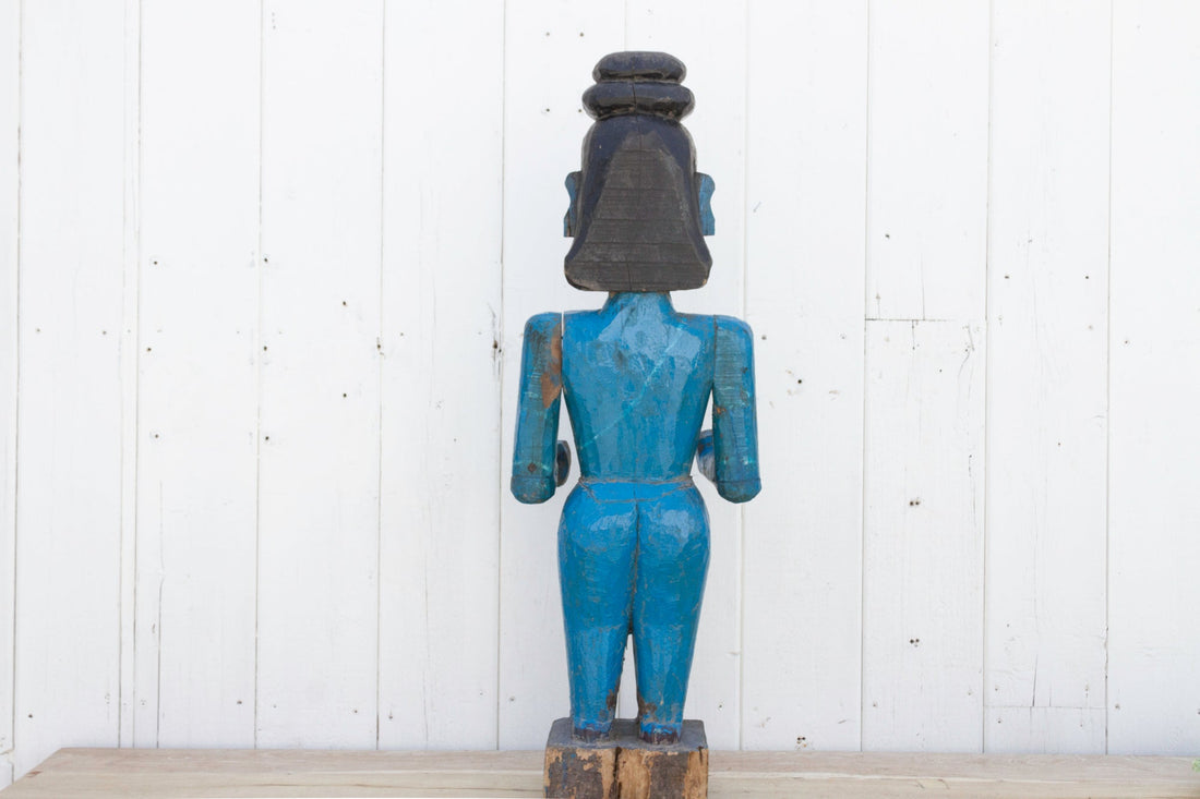 Antique Blue Ceremonial Shiva Statue (Trade)