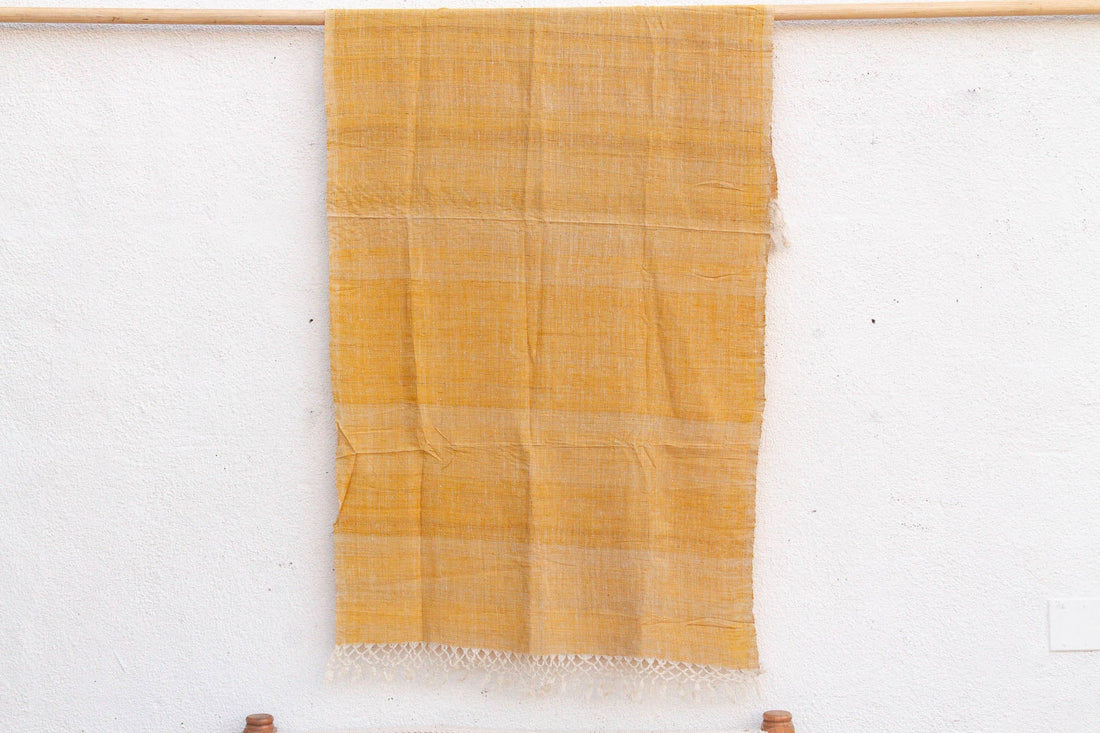 Organic Peace Silk Throw, Saffron & Earth