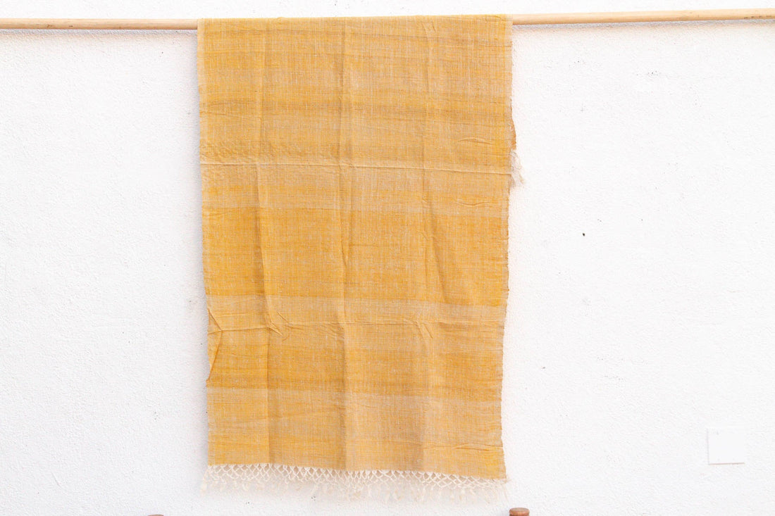 Organic Peace Silk Throw, Saffron & Earth