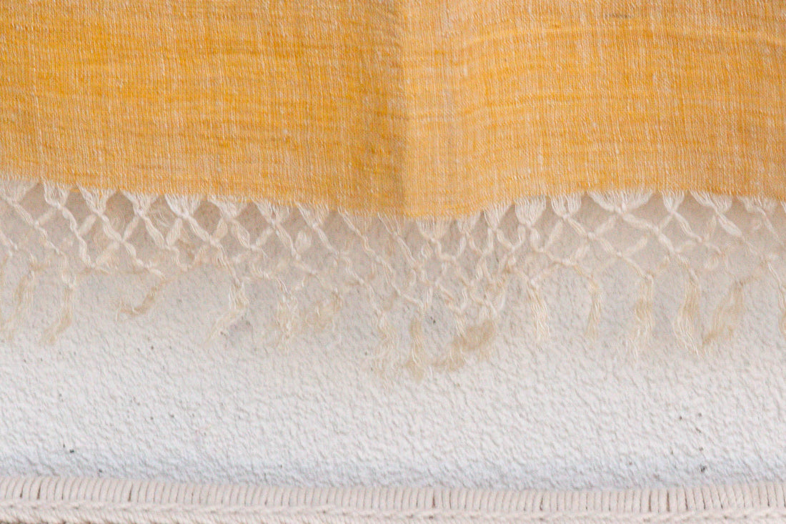 Organic Peace Silk Throw, Saffron & Earth