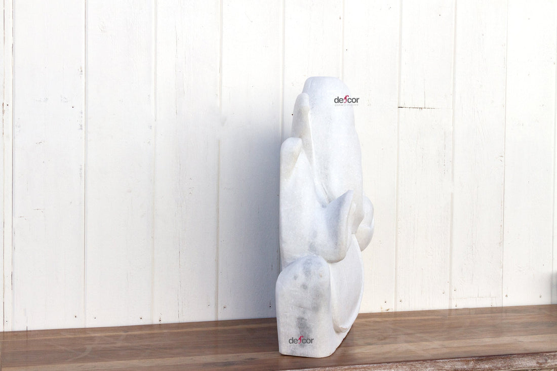 Tall Handcarved Modern Marble Ganesha