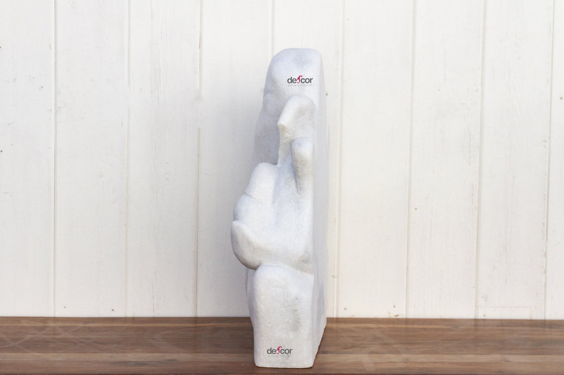 Tall Handcarved Modern Marble Ganesha