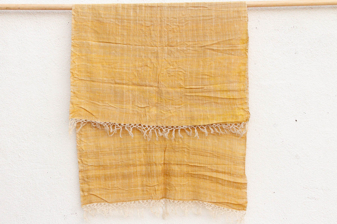 Organic Peace Silk Throw, Summer Yellow (Trade)