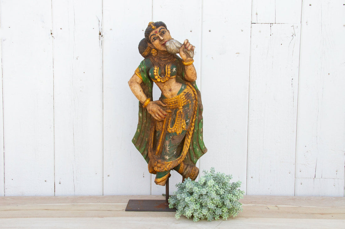 Antique Indian Stone Celestial Dancer