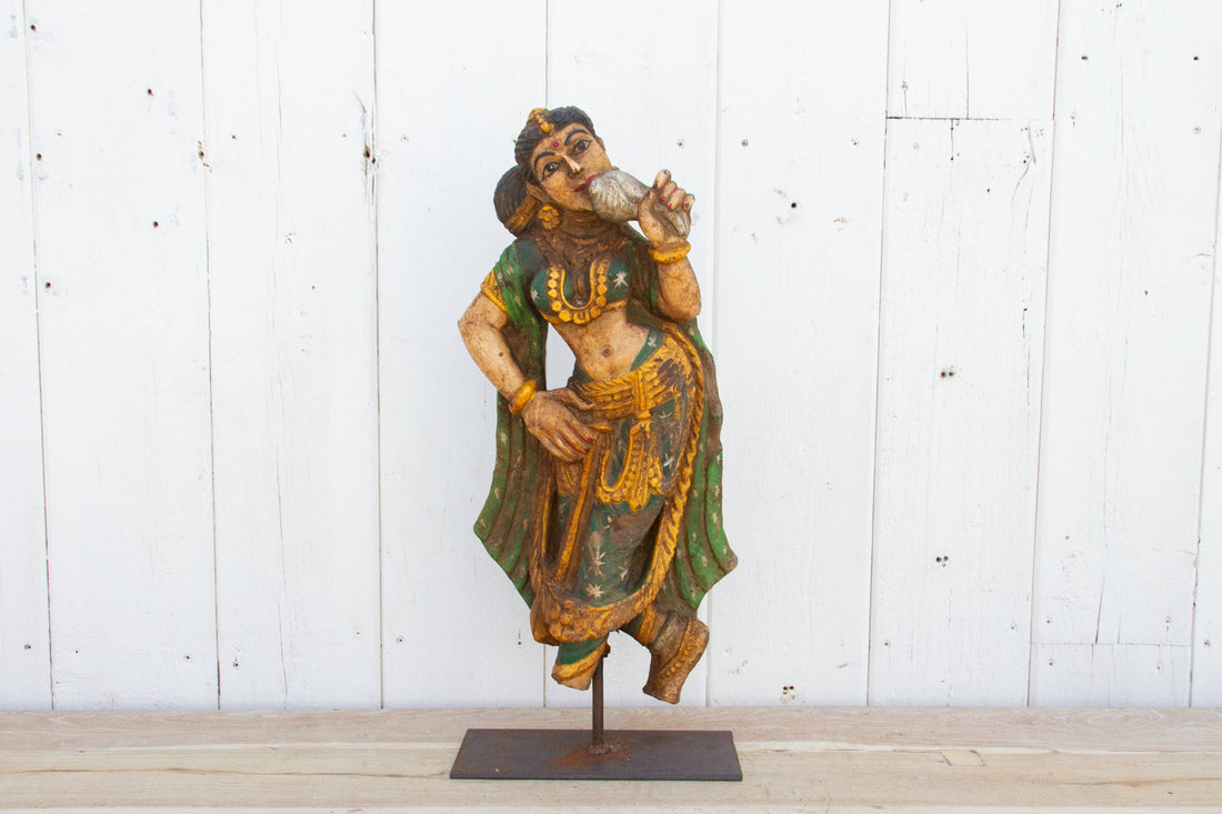 Antique Indian Stone Celestial Dancer