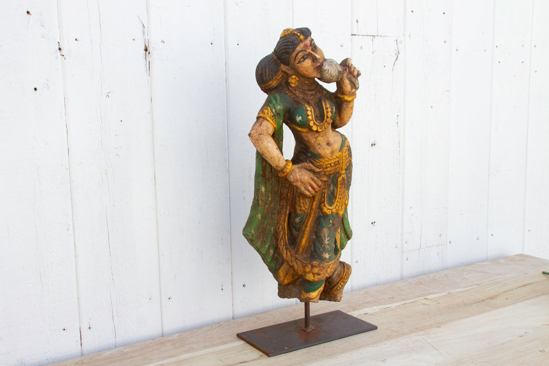 Antique Indian Stone Celestial Dancer