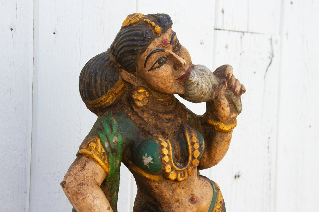 Antique Indian Stone Celestial Dancer