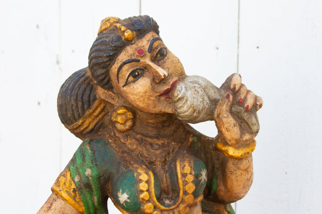 Antique Indian Stone Celestial Dancer