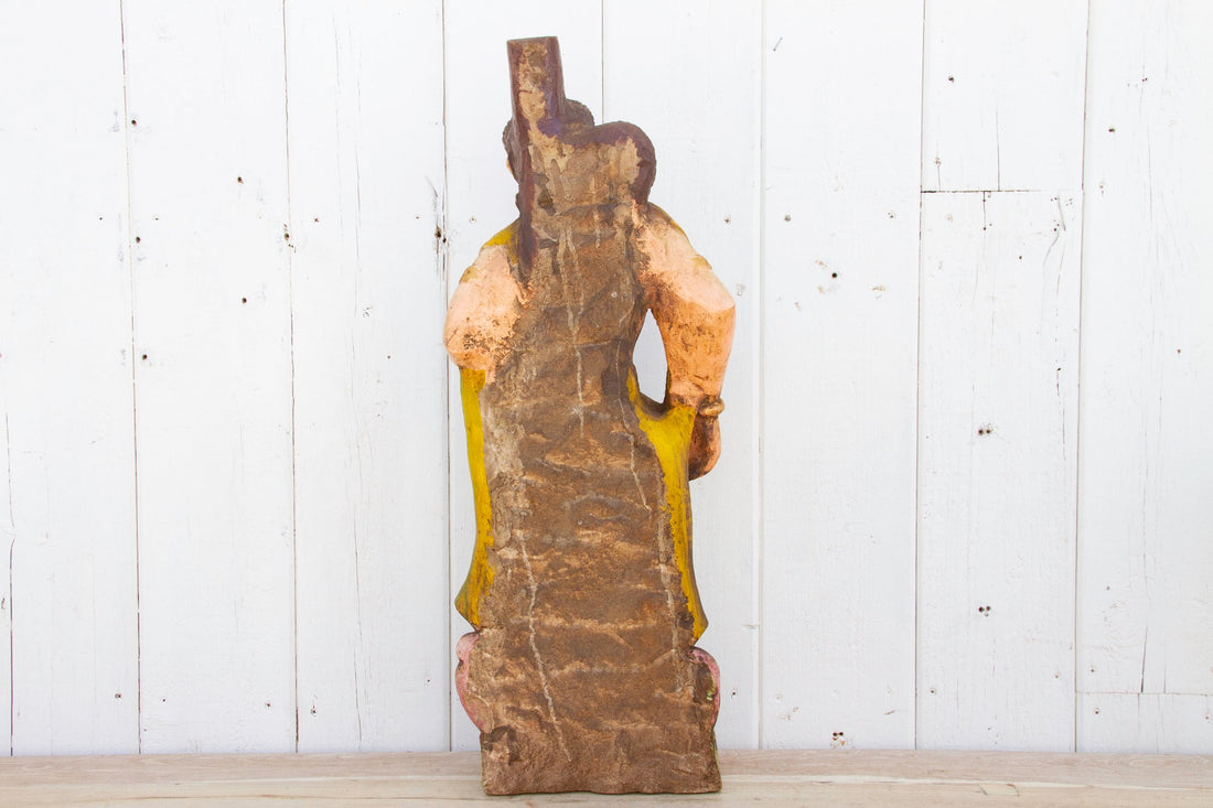 Antique Indian Stone Temple Musician Statue