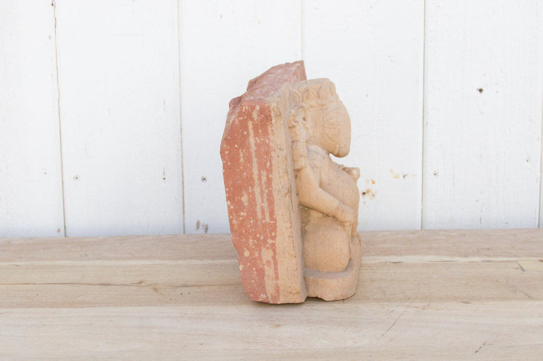 Indian Sandstone Ganesha Temple Carving