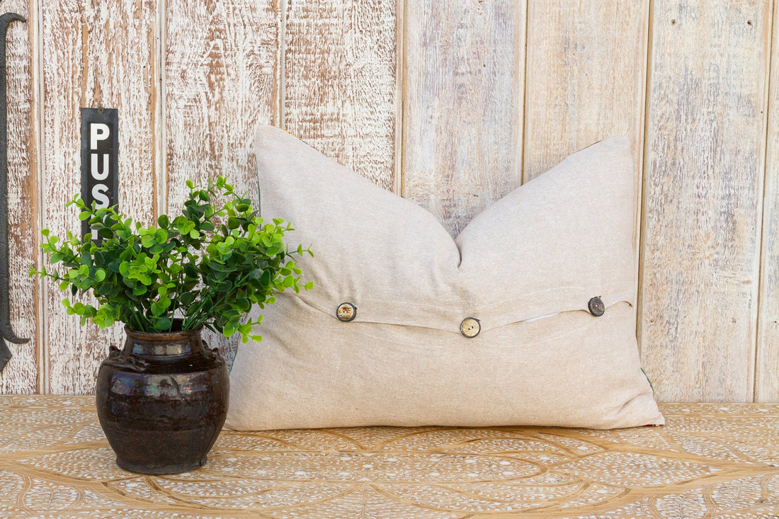 Giti Linen Tribal Border Pillow