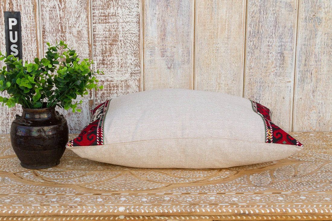 Homa Linen Tribal Border Pillow