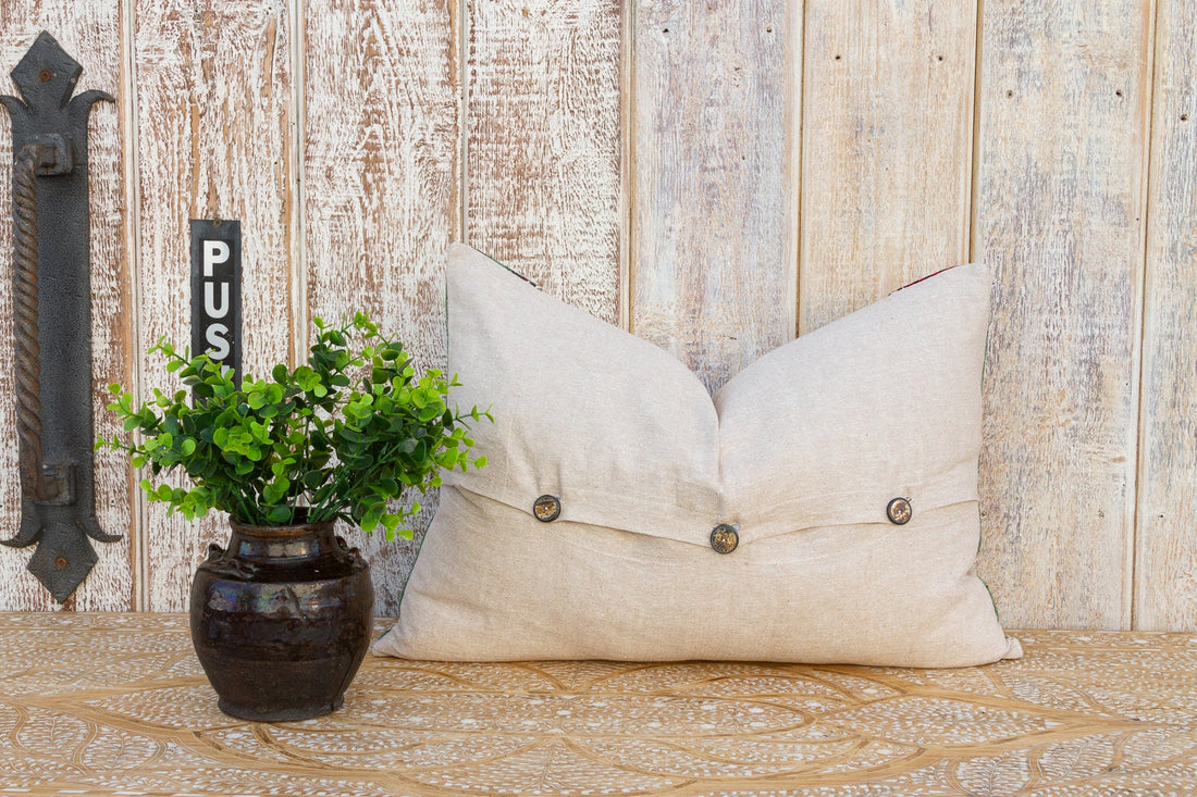 Homa Linen Tribal Border Pillow