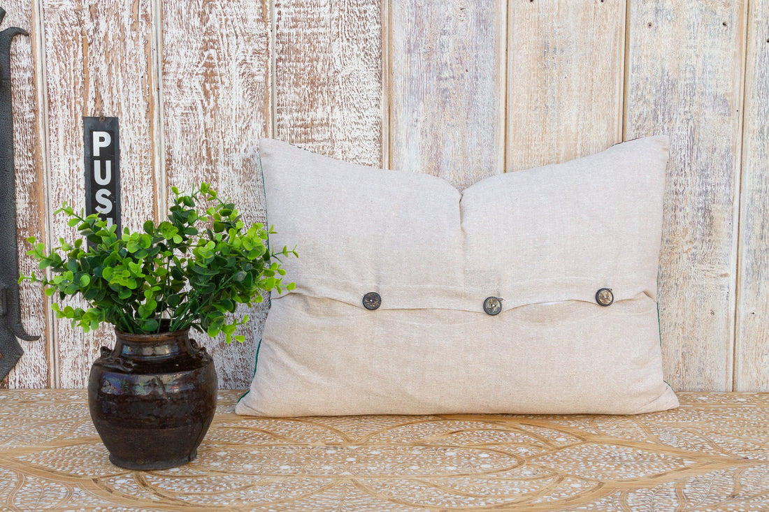 Joya Linen Tribal Border Pillow