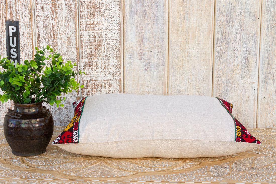 Pahi Linen Tribal Border Pillow (Trade)