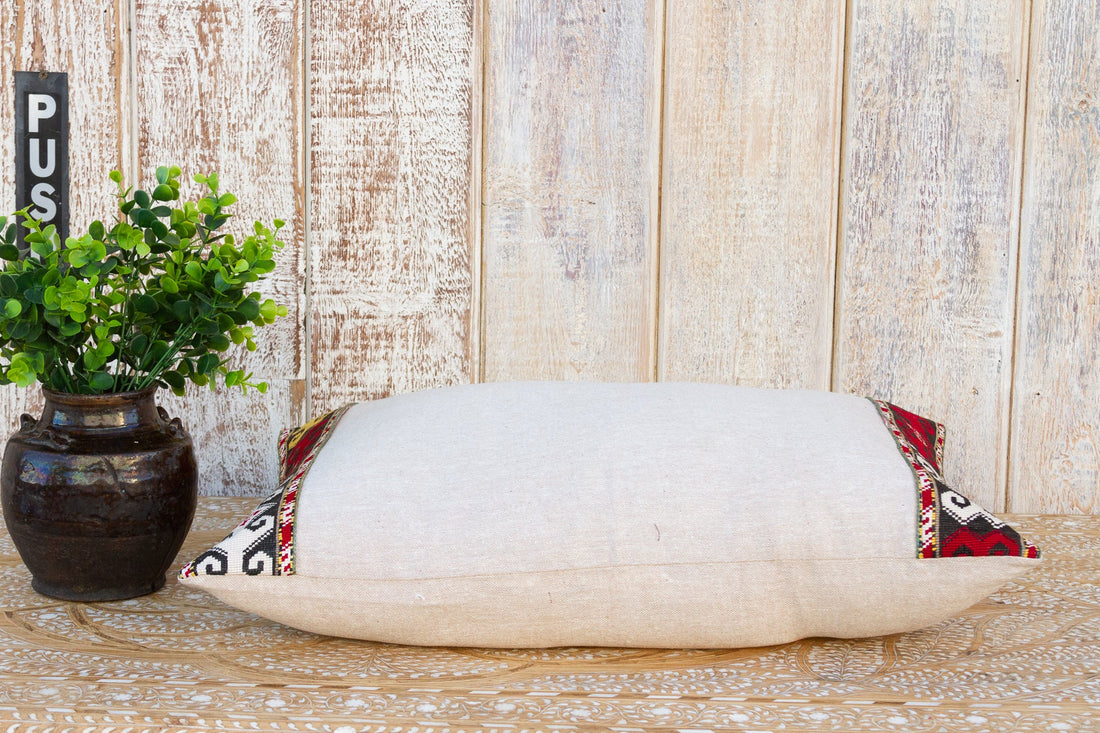 Hetvi Linen Tribal Border Pillow