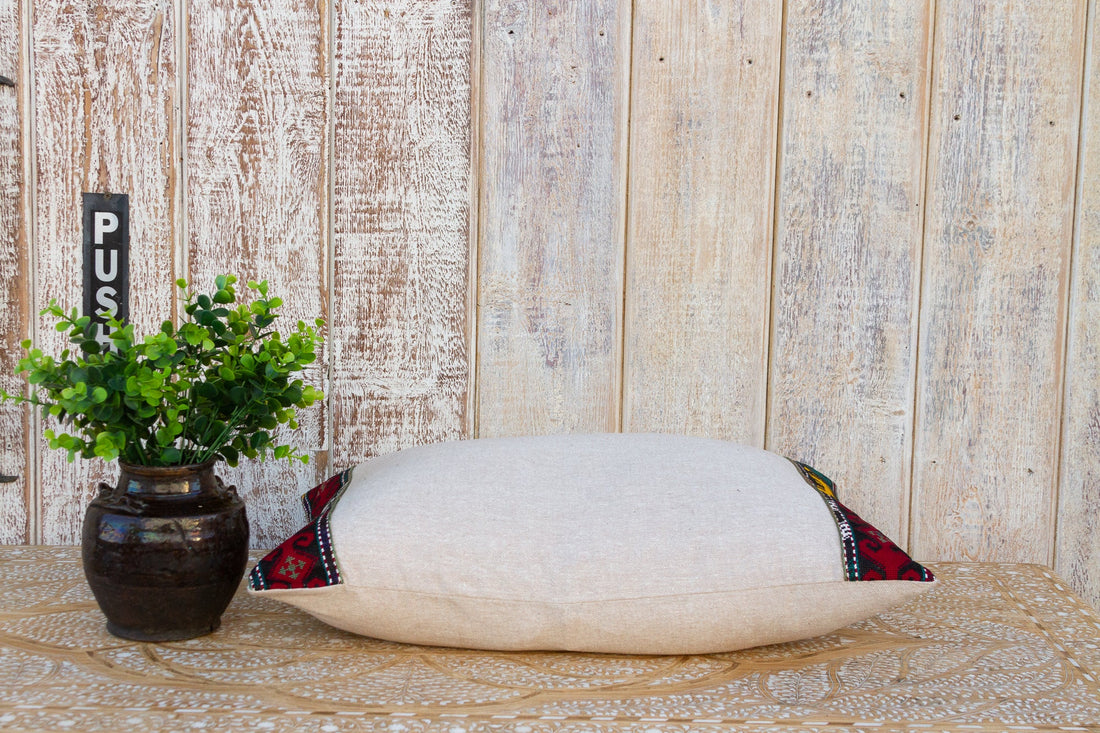 Irit Linen Tribal Border Pillow