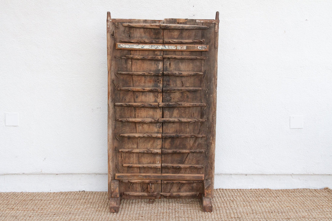 Pair of Antique Teak Doors w/Moorish Star Design