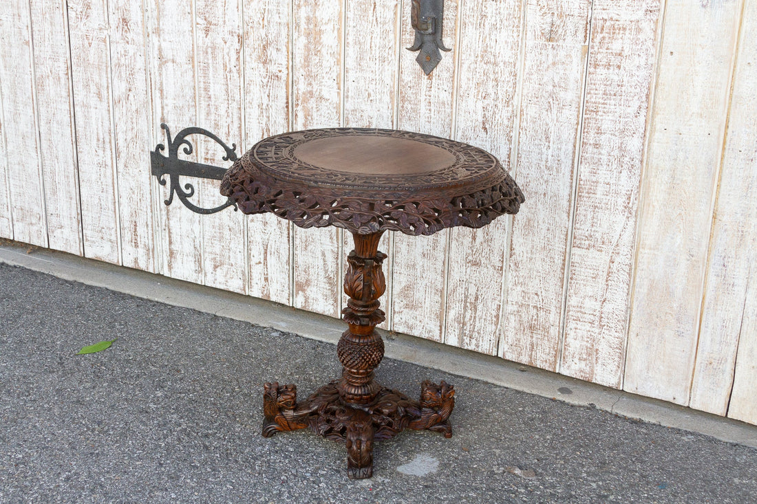 Extraordinary Anglo Indian Rosewood Center Table
