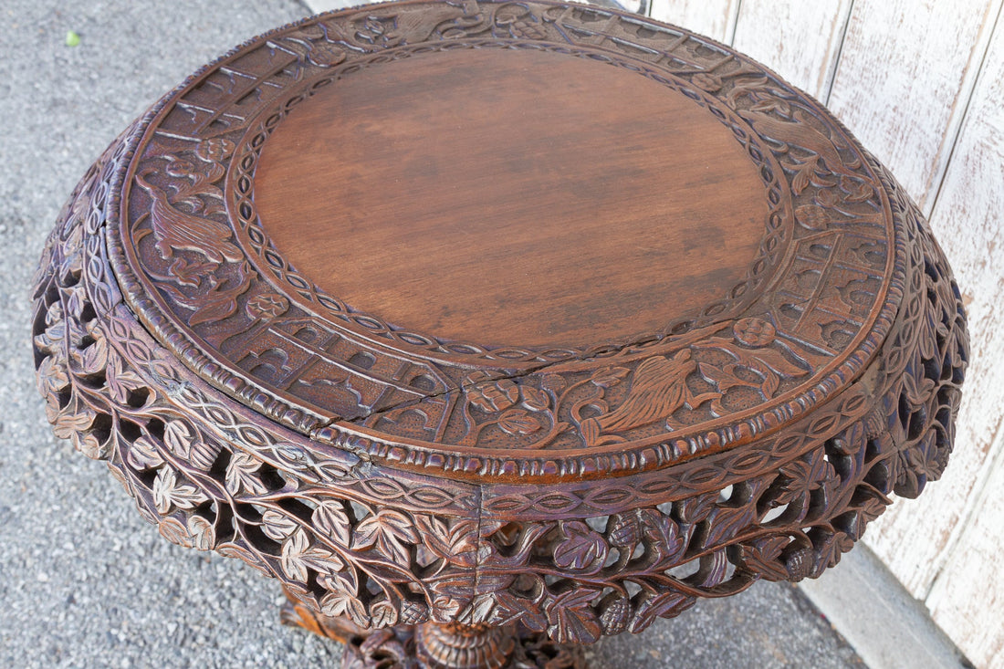 Extraordinary Anglo Indian Rosewood Center Table