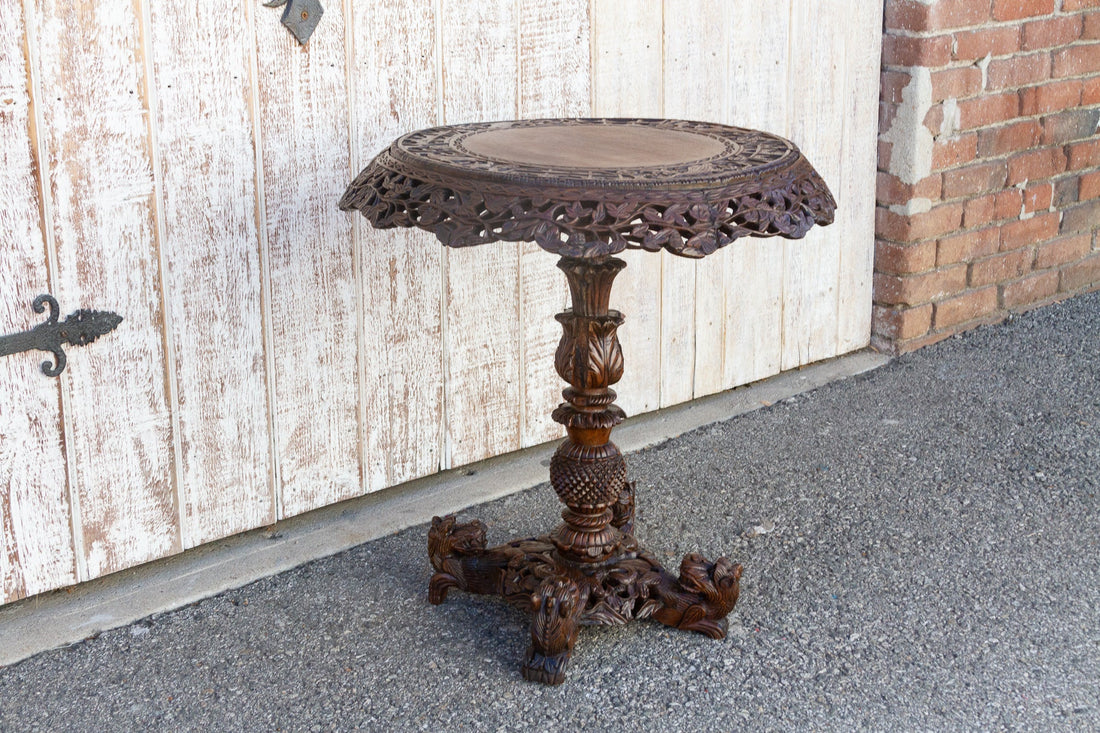 Extraordinary Anglo Indian Rosewood Center Table
