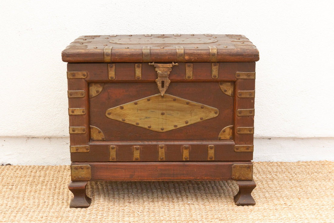 Vintage Teak & Brass Captian&