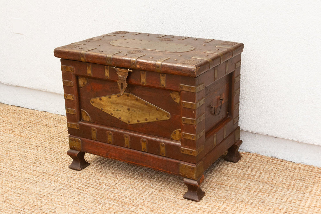 Vintage Teak & Brass Captian&