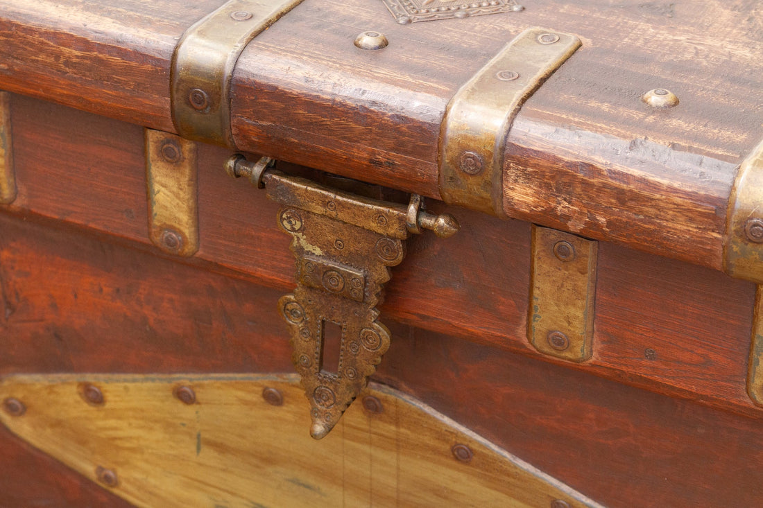 Vintage Teak & Brass Captian&