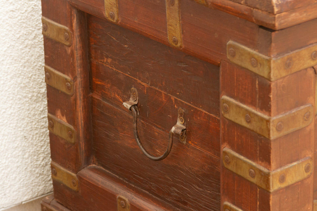 Vintage Teak & Brass Captian&