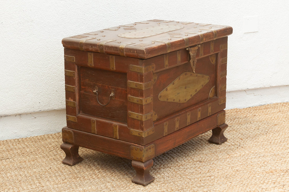 Vintage Teak & Brass Captian&