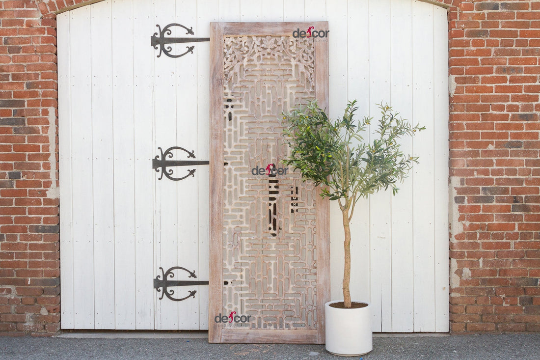 Reclaimed Teak Hand-Carved Gujarat Door (Trade)