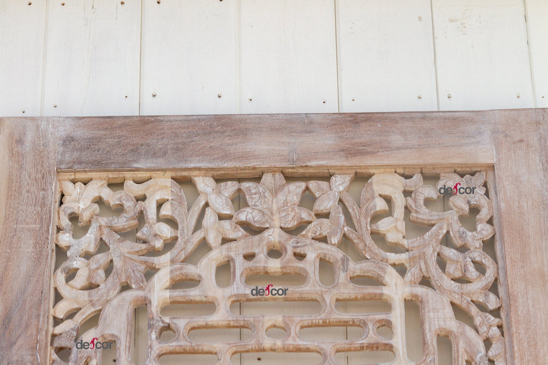 Reclaimed Teak Hand-Carved Gujarat Door