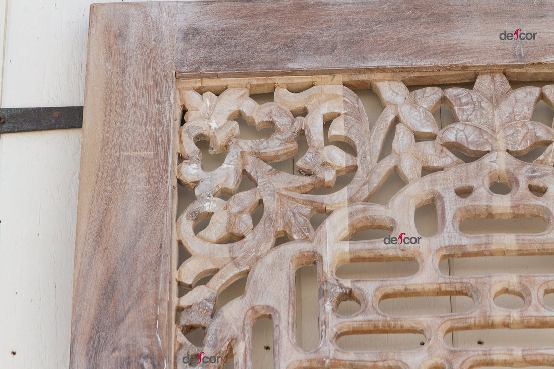 Reclaimed Teak Hand-Carved Gujarat Door