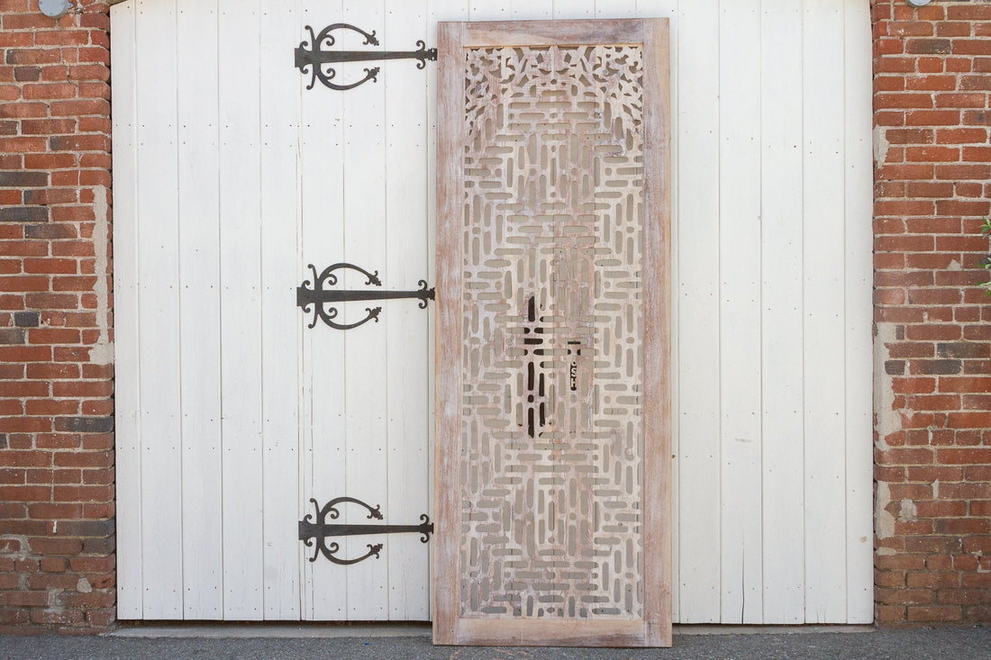 Reclaimed Teak Hand-Carved Gujarat Door
