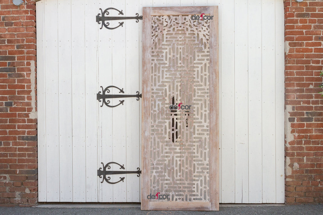 Reclaimed Teak Hand-Carved Gujarat Door
