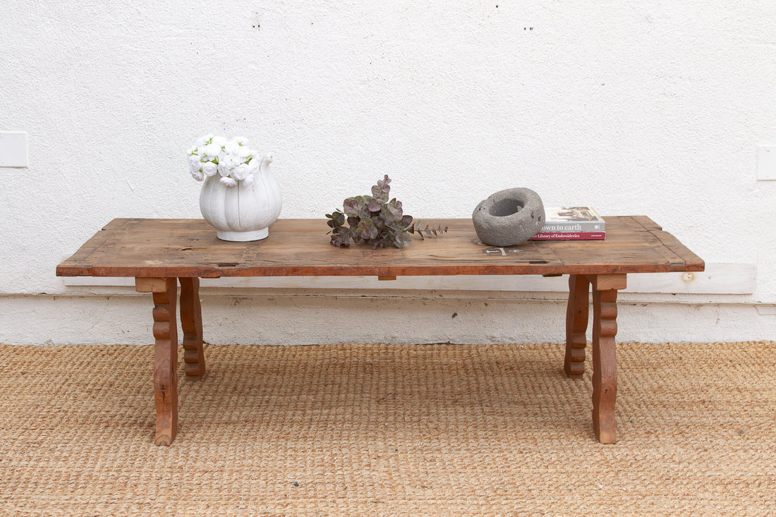 Antique Oxidized Teak South India Coffee Table