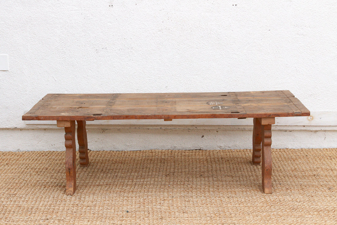 Antique Oxidized Teak South India Coffee Table