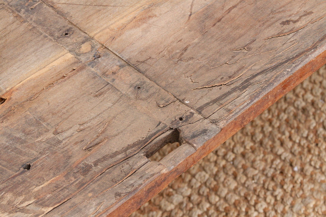 Antique Oxidized Teak South India Coffee Table (Trade)