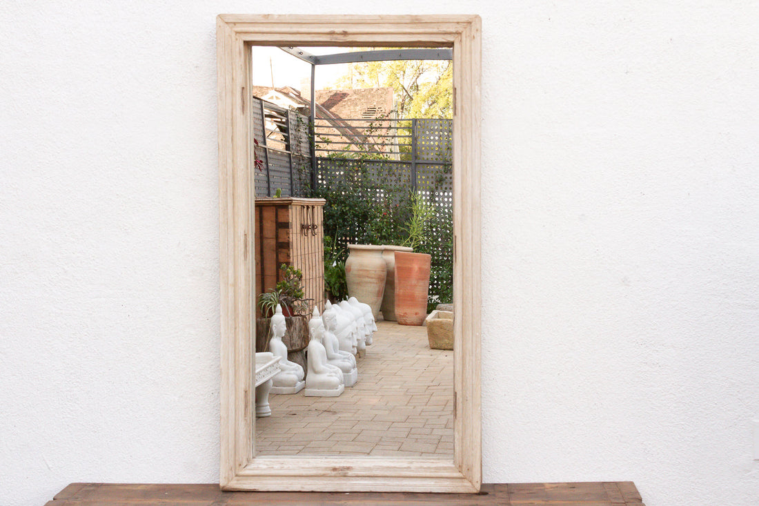 Grand Sun Bleached Architectural Teak Mirror