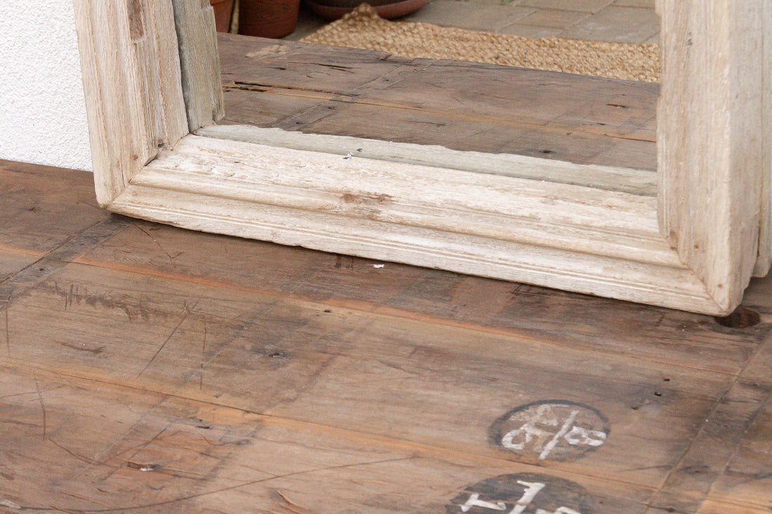 Grand Sun Bleached Architectural Teak Mirror