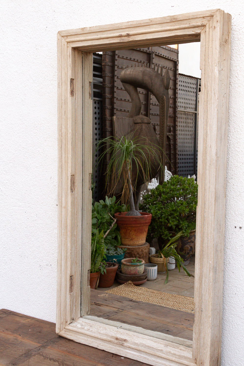 Grand Sun Bleached Architectural Teak Mirror