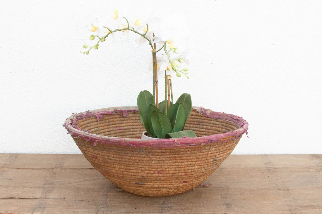 24"Dm Antique Harvest Coiled Basket